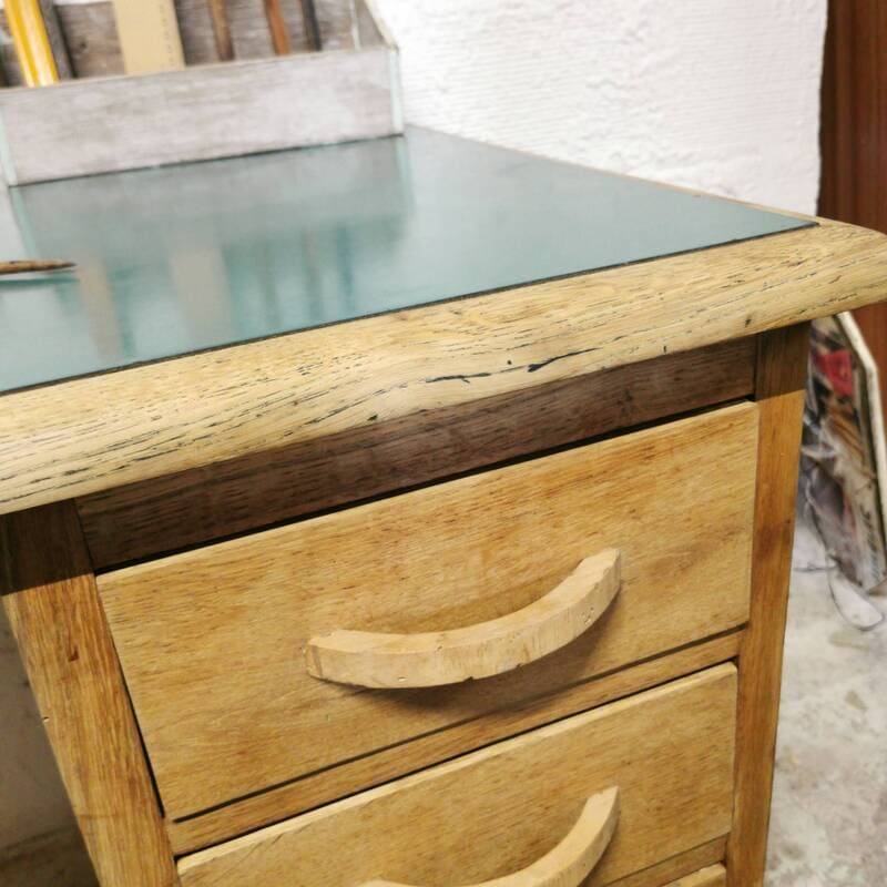 Vintage school teacher's desk