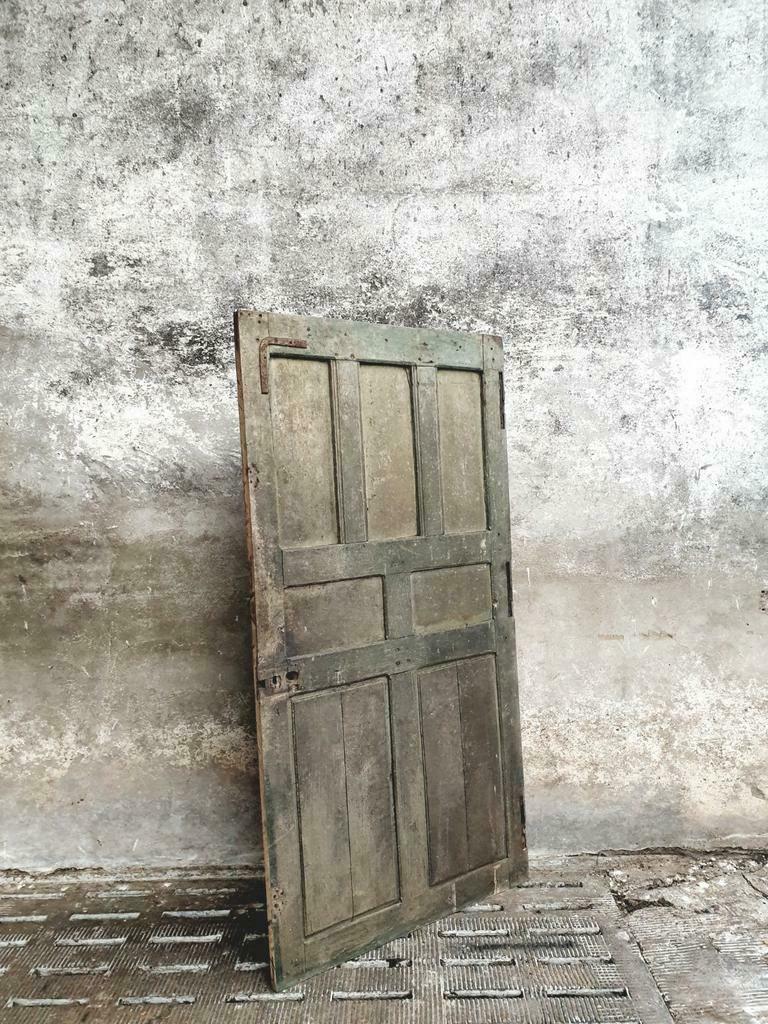 Antique oak sliding door loft door
