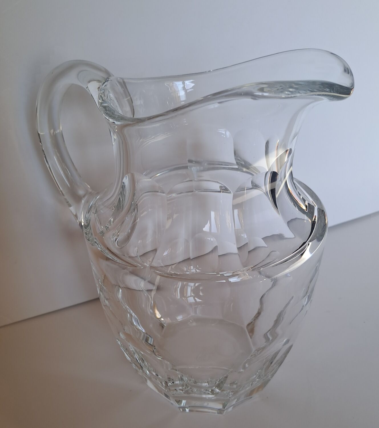 Moser signed crystal pitcher