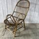 Grand fauteuil en rotin vintage