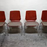 Set of 4 Hiller chairs, Germany, 1970s