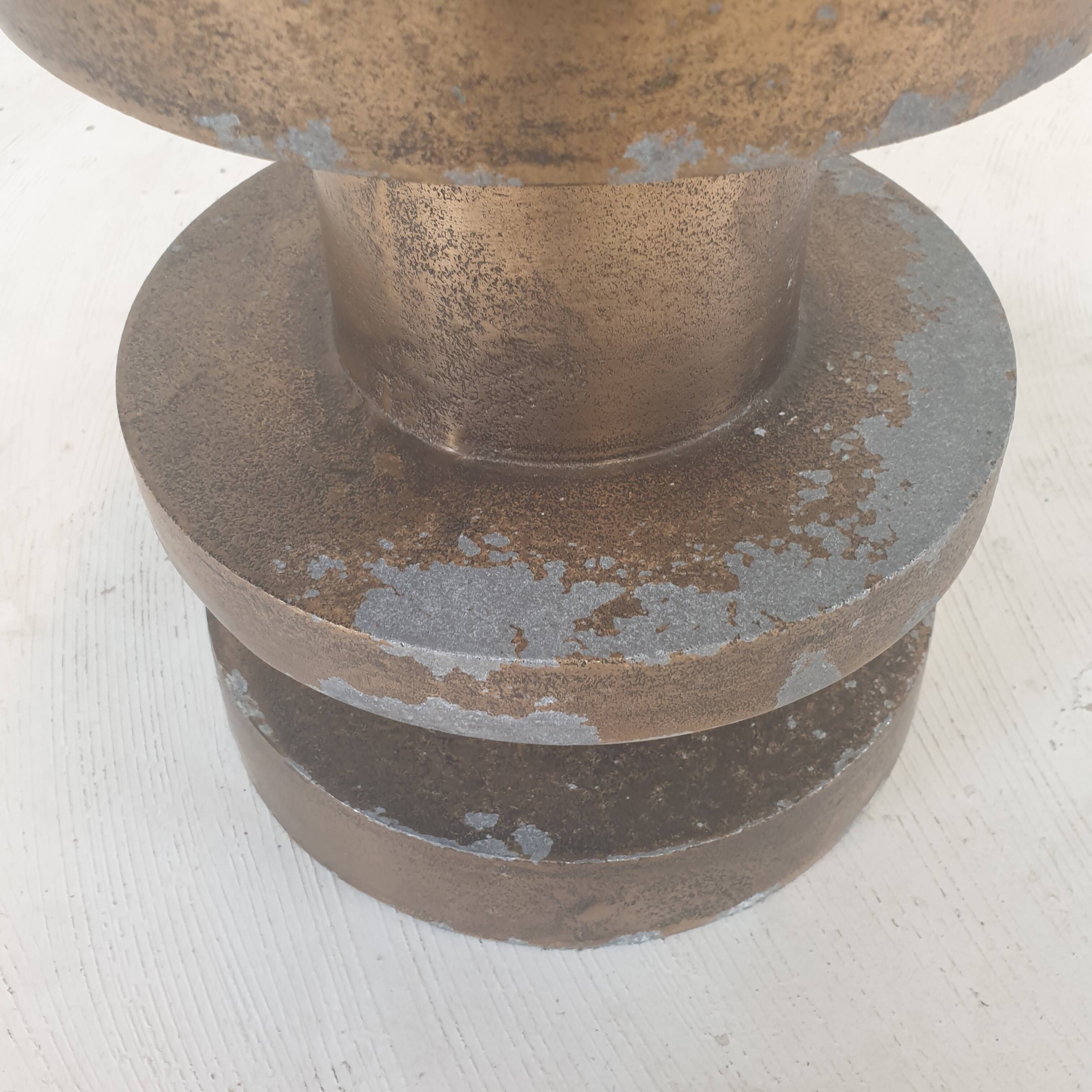 Round Metal Coffee or Side Table, 1970's