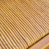 Set of 8 chairs in elm and straw by Maison Regain