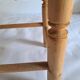 Set of 2 wood and straw stools