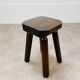 Brutalist stool in solid wood chalet style