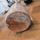 Pot cylindrique en grès émaillé tourné strié signé – Artisan potier