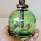 Vaporisateur pulvérisateur en verre vert et laiton