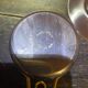 Old Pair of Stainless Steel Cup + Golden Metal Handle Made in ITALY Vintage #D46