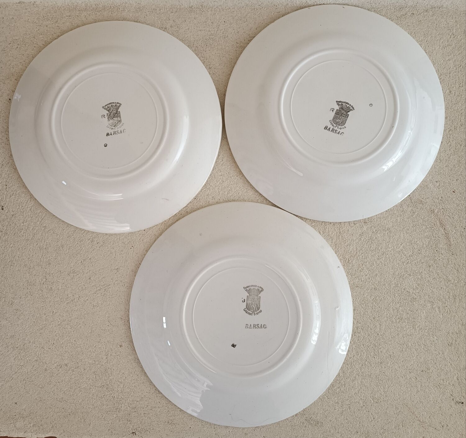 Set of five iron earth plates