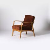 Pair of Scandinavian-style armchairs by Sedláček & Vyčítal for Dřevotvar Jablonné nad Orlicí, 1960s