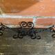 Vintage Wall Coat Rack with 4 Black Wrought Iron Heart-Shaped Hooks