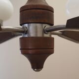 Wooden chandelier, Danish design, 1970s, production: Denmark