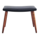Tabouret en teck et cuir