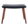 Tabouret en teck et cuir