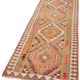 Turkish Handwoven Vintage Herki Kilim 107 cm x 342 cm