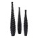 Ensemble de 3 grands vases noirs en bois et laqué noir