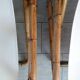 Pair of folding bamboo and brass deck chairs, Italy, 1960s.