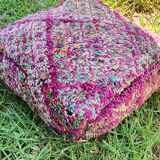 Moroccan carpet pouf