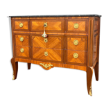 Chest of Drawers In Marquetry Style Transition XIX Eme Century