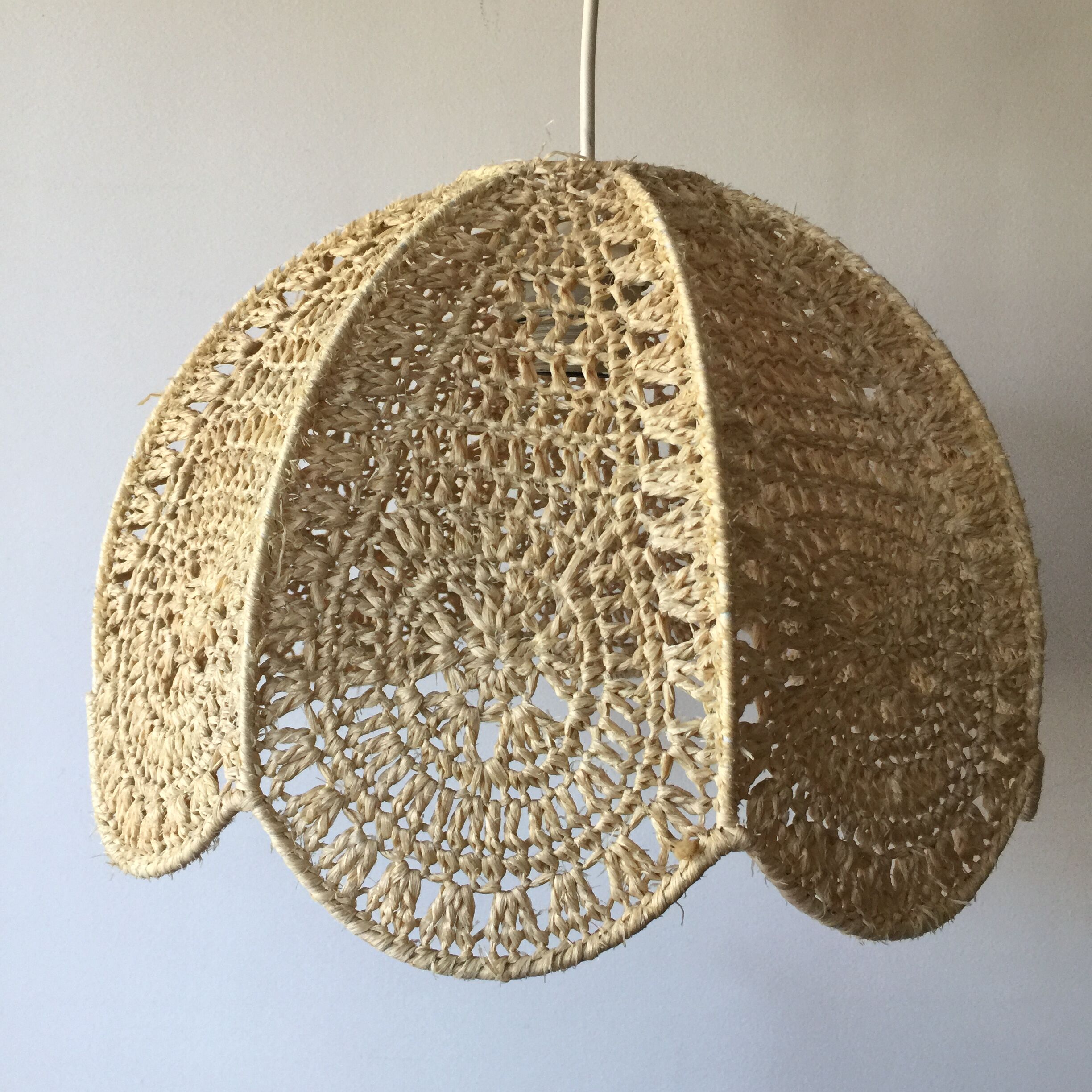 Macrame hanging lamp