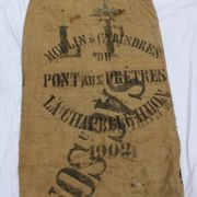 Canvas bag of former jute mill of the bridge to the 1902 priests