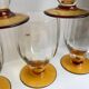 Lot de 6 verres à pieds ambré art déco années 30