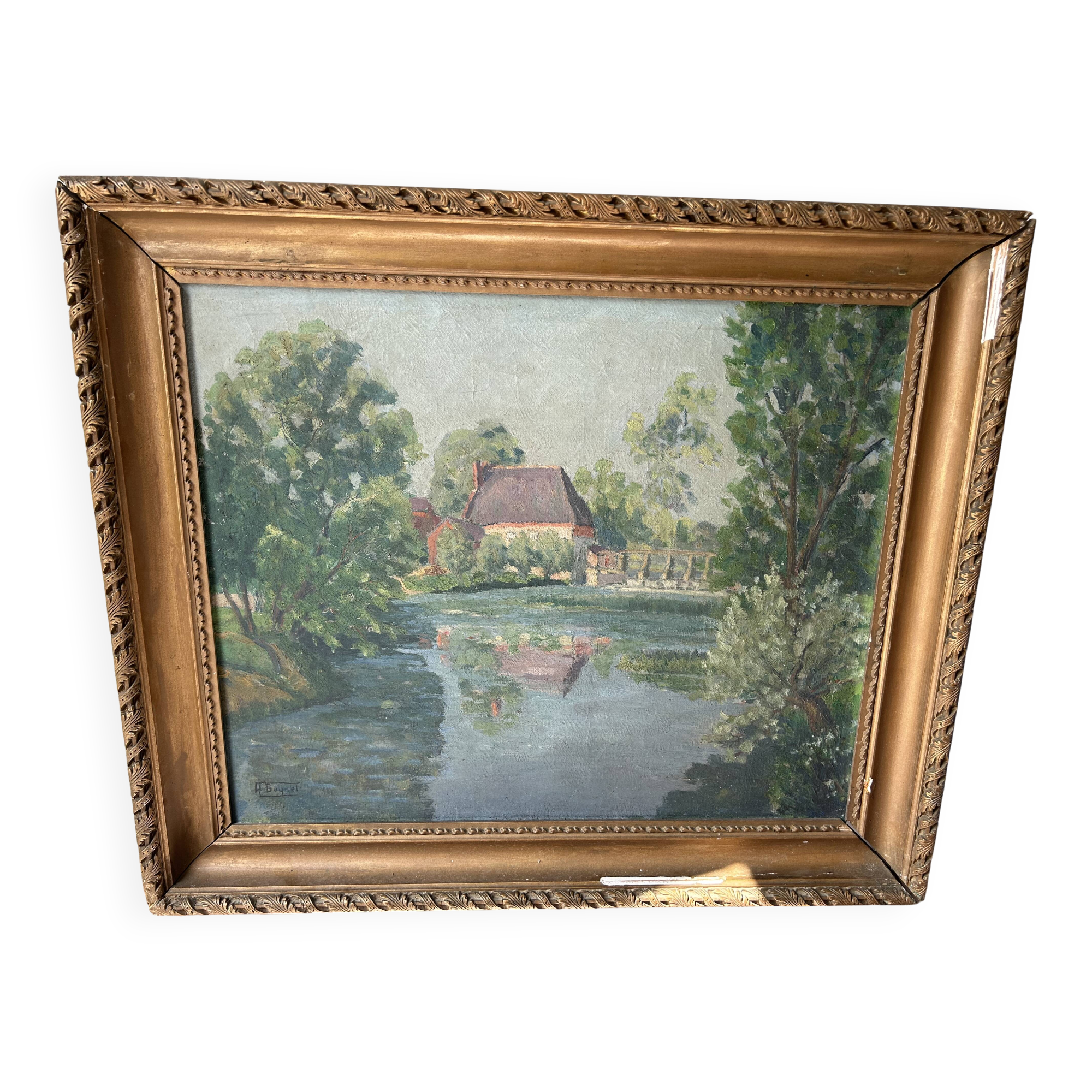 Signed painting H Boquet