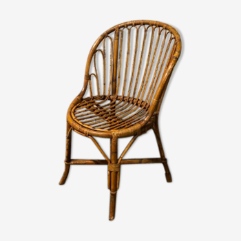 Vintage rattan basket chair