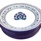 6 assiettes plates  en Faïence