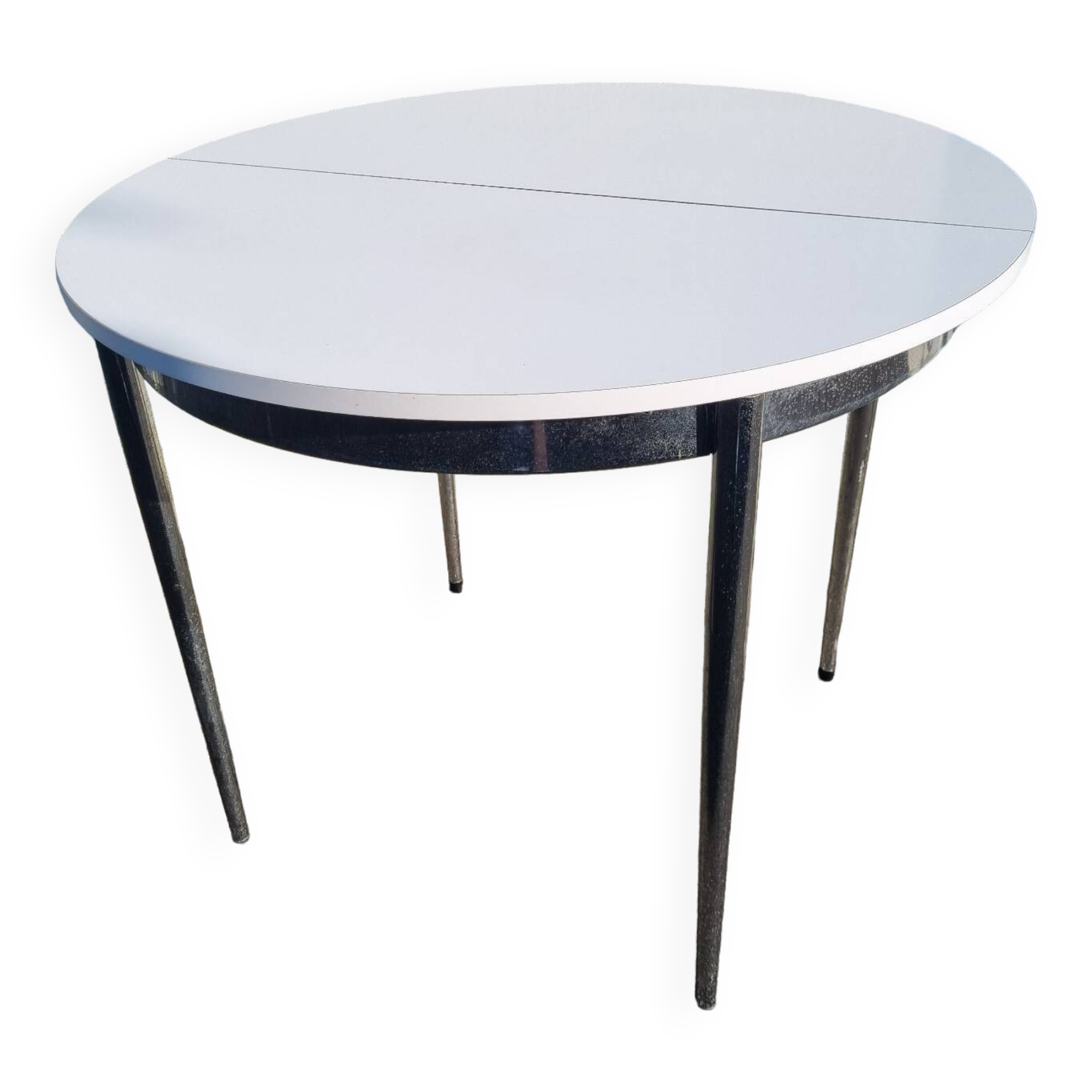 Table formica blanche ronde