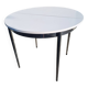 Round white formica table