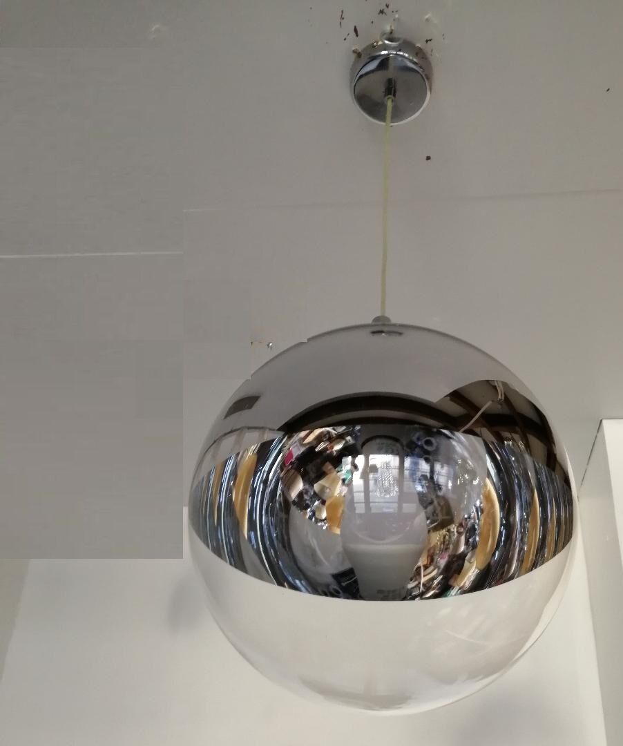 Suspension lamp 70/80s in the shape of a ball
