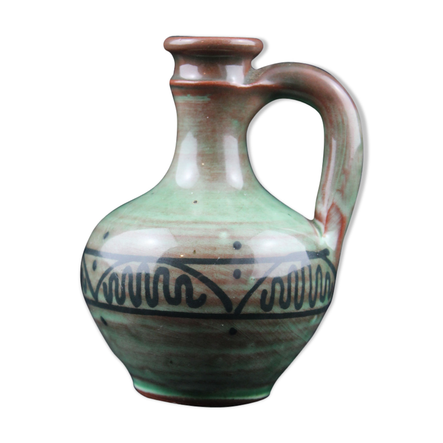 Single-stem vase signed "K" in ceramic