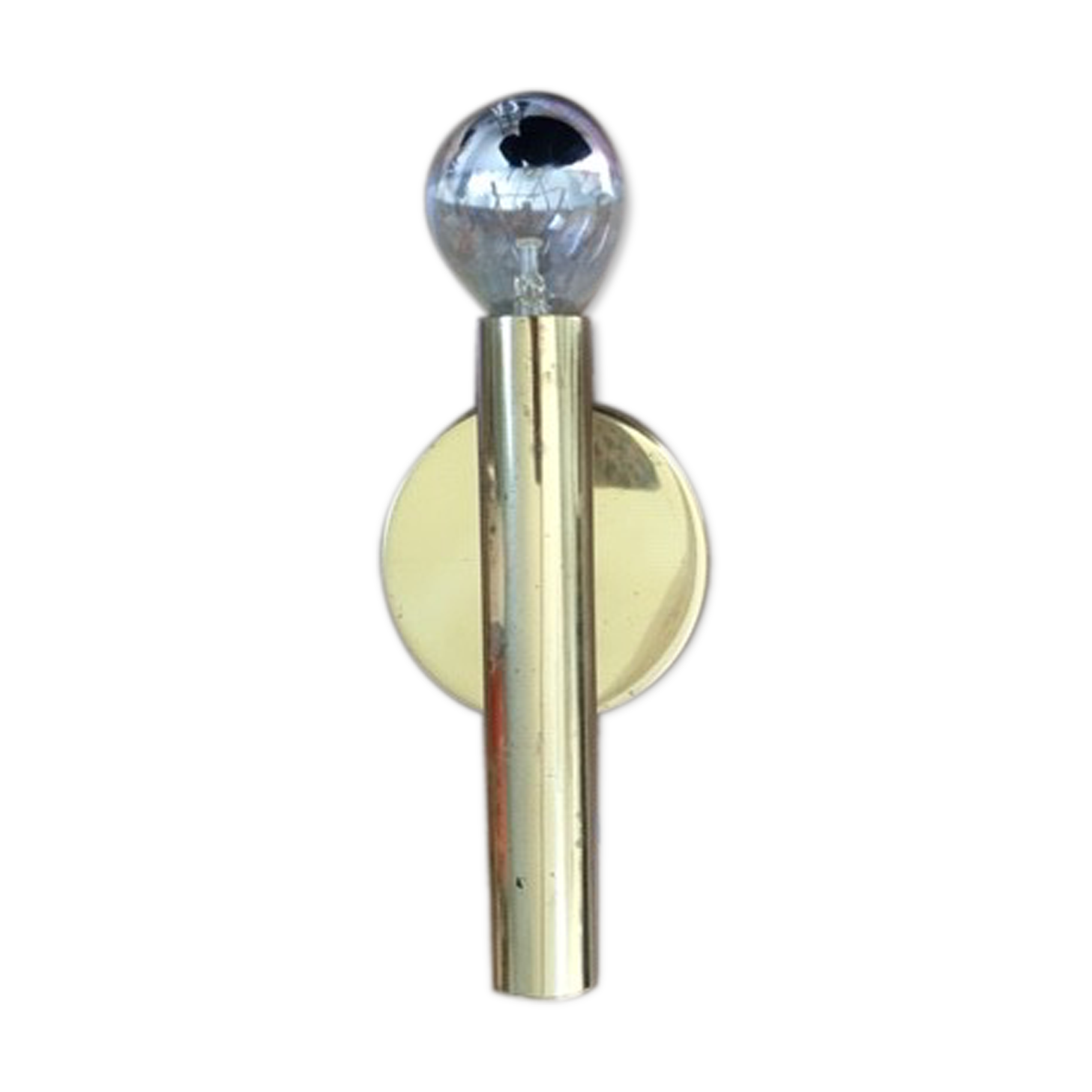 Scandinavian brass wall sconce