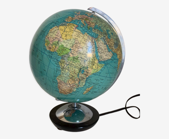 Globe terrestre vintage 1960 verre allemand Colombus duo - 34 cm