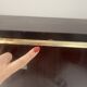 Vintage 1960s bar/TV unit – Formica, splayed legs & brass – piece
