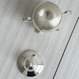 Antique shiny metal sugar bowl