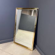 Vintage brass mirror by Belgochrom, 1970s