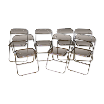 7 chaises plia pliantes de Giancarlo Piretti éditées par Anonima Castelli