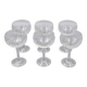 6 Vintage-Style Crystal Champagne Coupes, 1960s Style