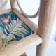 Rattan shelf restyled, vintage, 50s