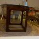 Vintage teak and smoked glass table