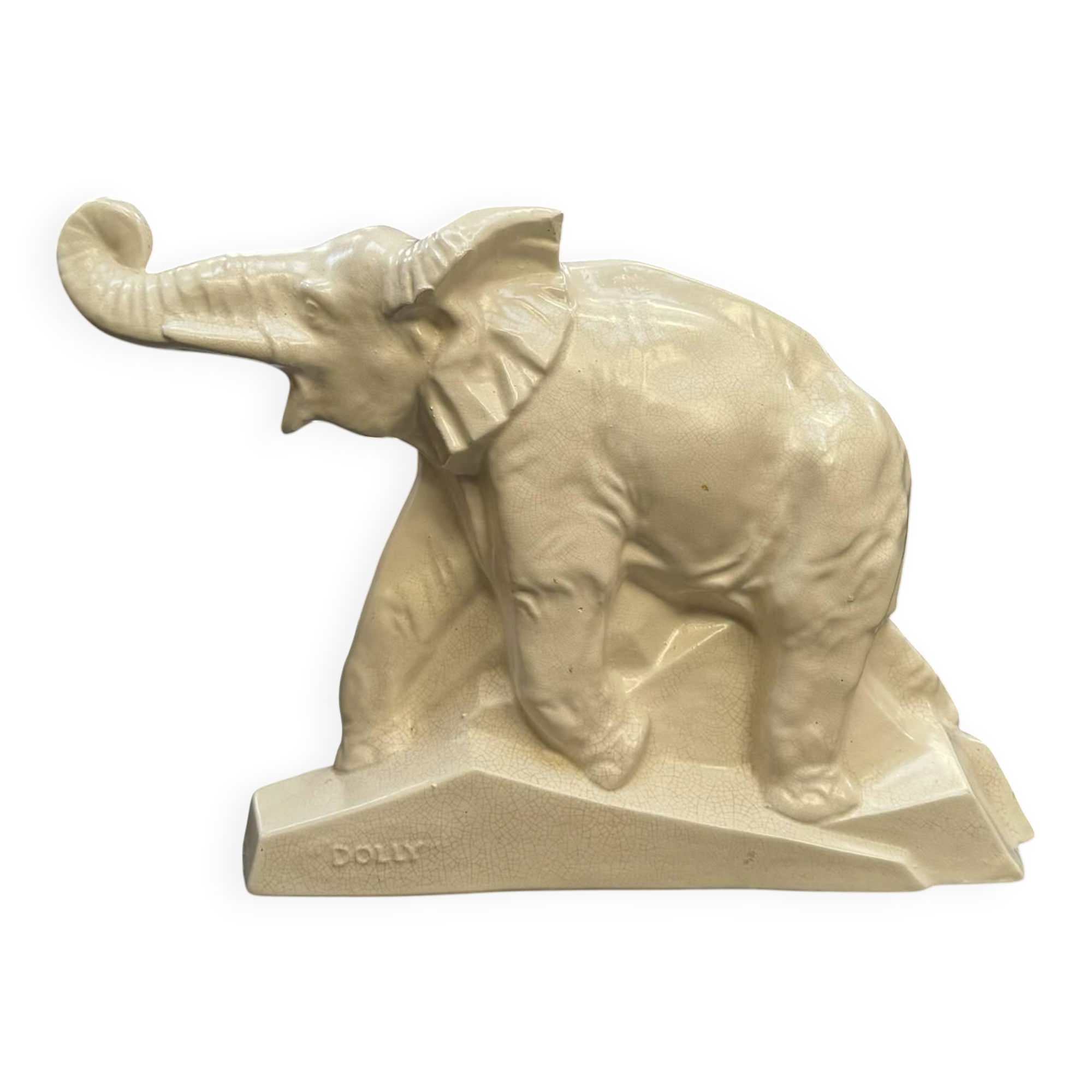 Large Art Deco ceramic elephant - Dolly made by Le Jan