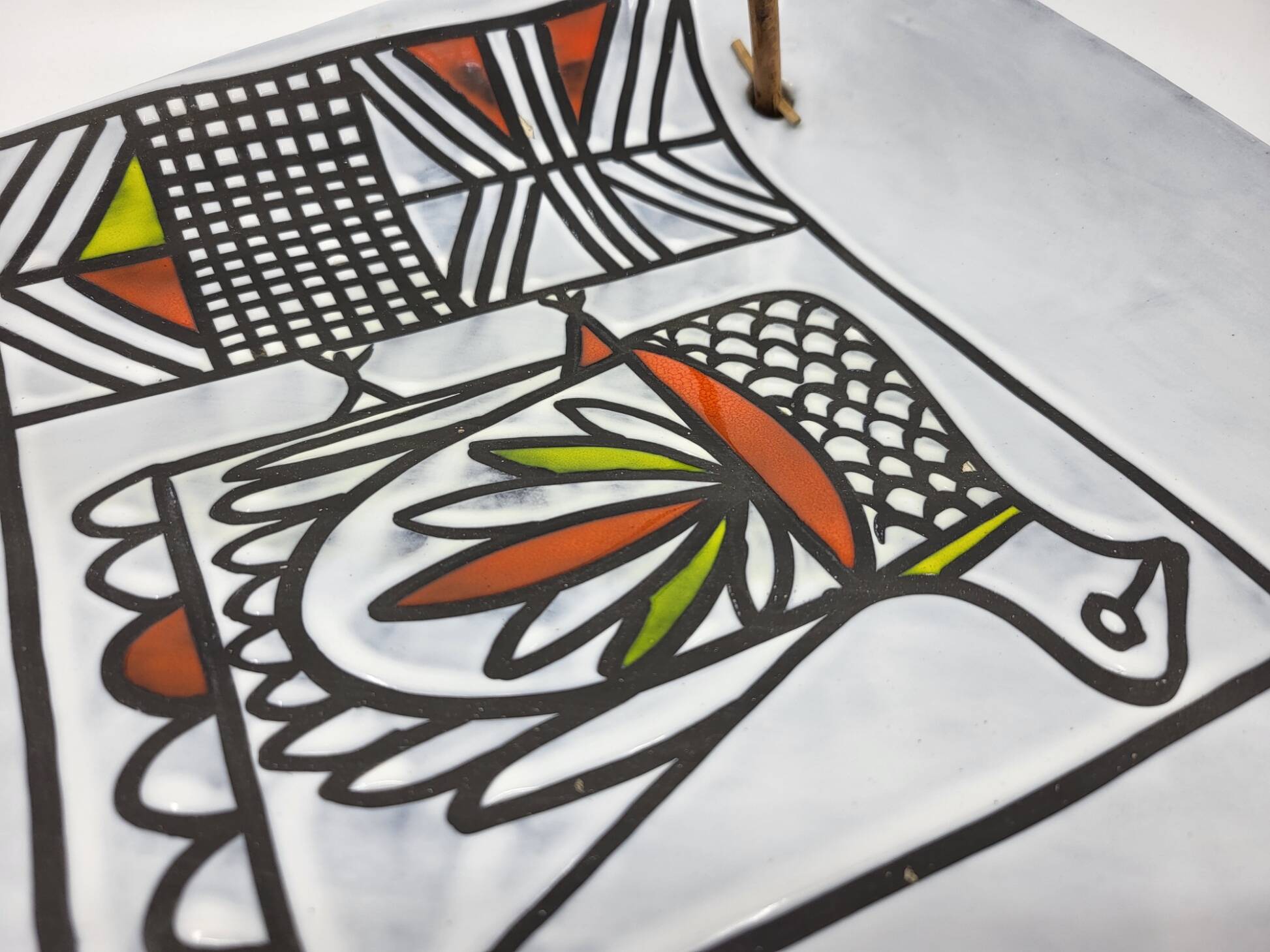 Colossal Roger Capron ceramic cup from the French Riviera, 1950s