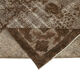 Hand-knotted hi-low pile oriental 1980s 203 cm x 303 cm brown rug