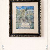 Tableau encadré reproduction Monet "Le Jardin à Vétheuil" 85x73 cm