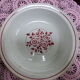 Art Deco, hbc montereau, france, red flowers Bowl