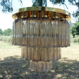 Design chandelier by Glashütte Limburg from 1960