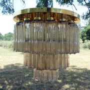 Design chandelier by Glashütte Limburg from 1960