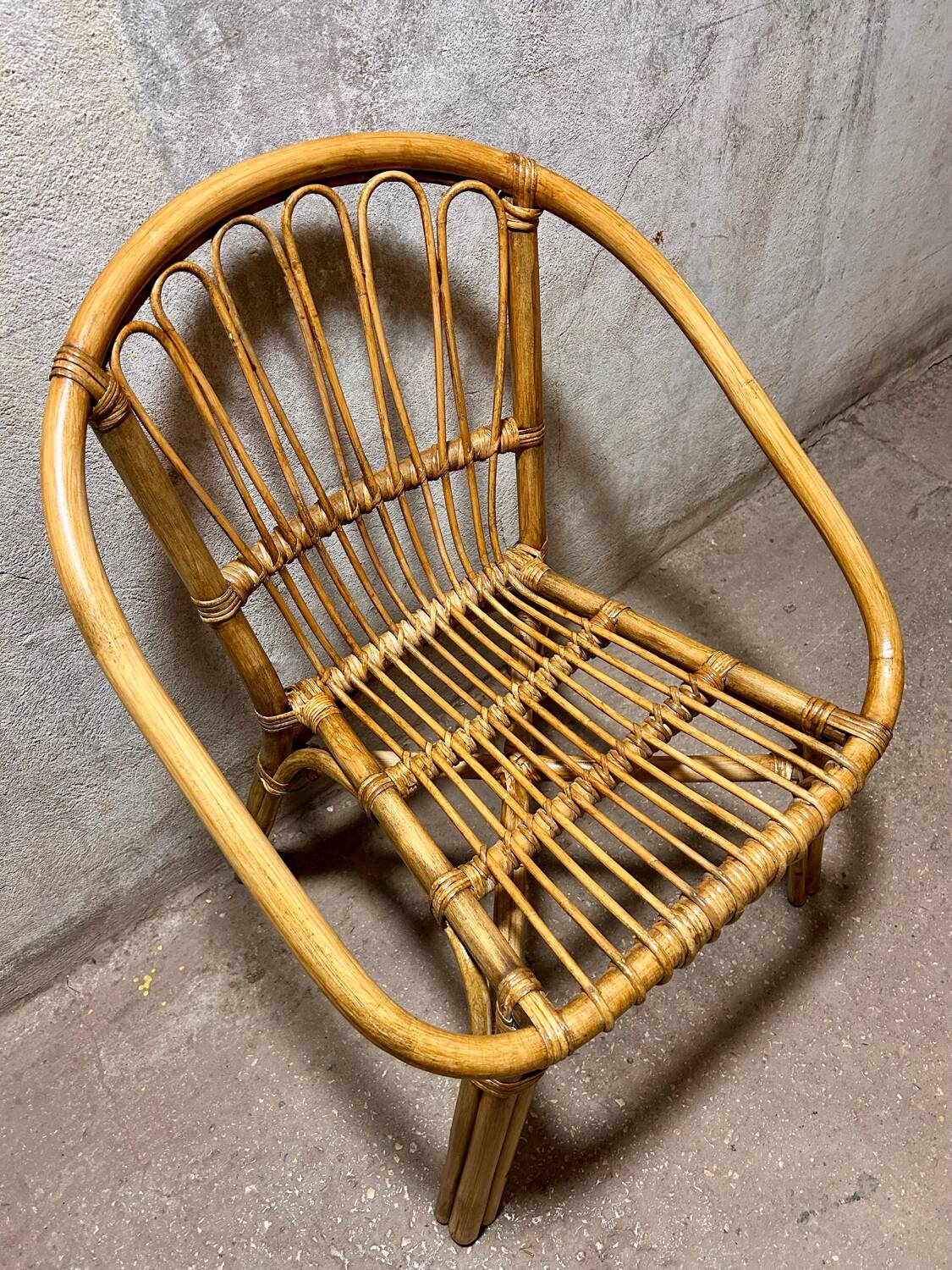 Rattan armchair